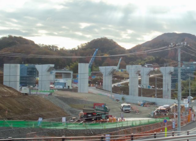 画像：新東名高速道路 伊勢原北インターチェンジ工事